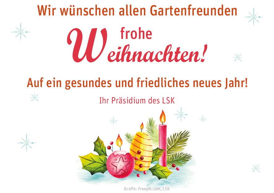 Frohe Weihnachtsgrüße vom Landesverband Sachsen der Kleingärtner e.V.